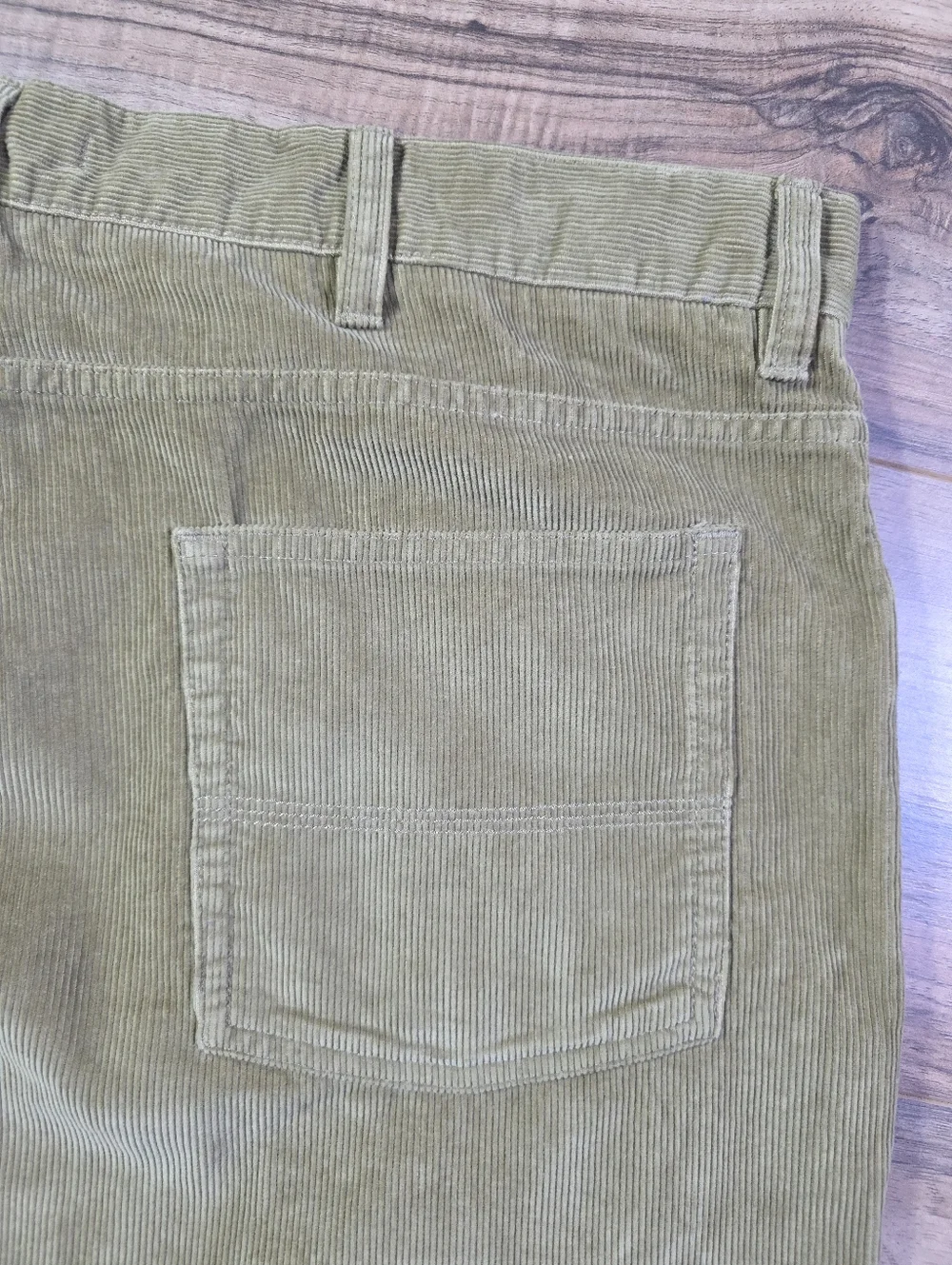 L.L.Bean Natural Fit Corduroy Pants | 42x34 Olive Green Gorpcore